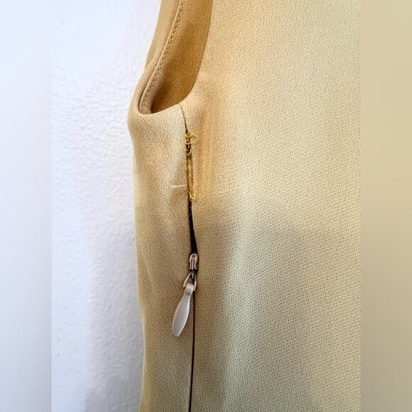 Derek Lam yellow sleeveless fit and flare dress wedding office spring - Picture 5 of 12